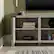 Alt View 15. Walker Edison - 70" Modern Farmhouse Barn Door TV Stand for most TVs up to 80" - Stone Grey.
