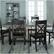 Alt View 11. Walker Edison - Rectangular Farmhouse Wood Dining Table (Set of 7) - Gray/Black.