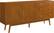 Angle. Walker Edison - Mid-Century Modern 2-Shelf 3-Drawer Sideboard - Acorn.