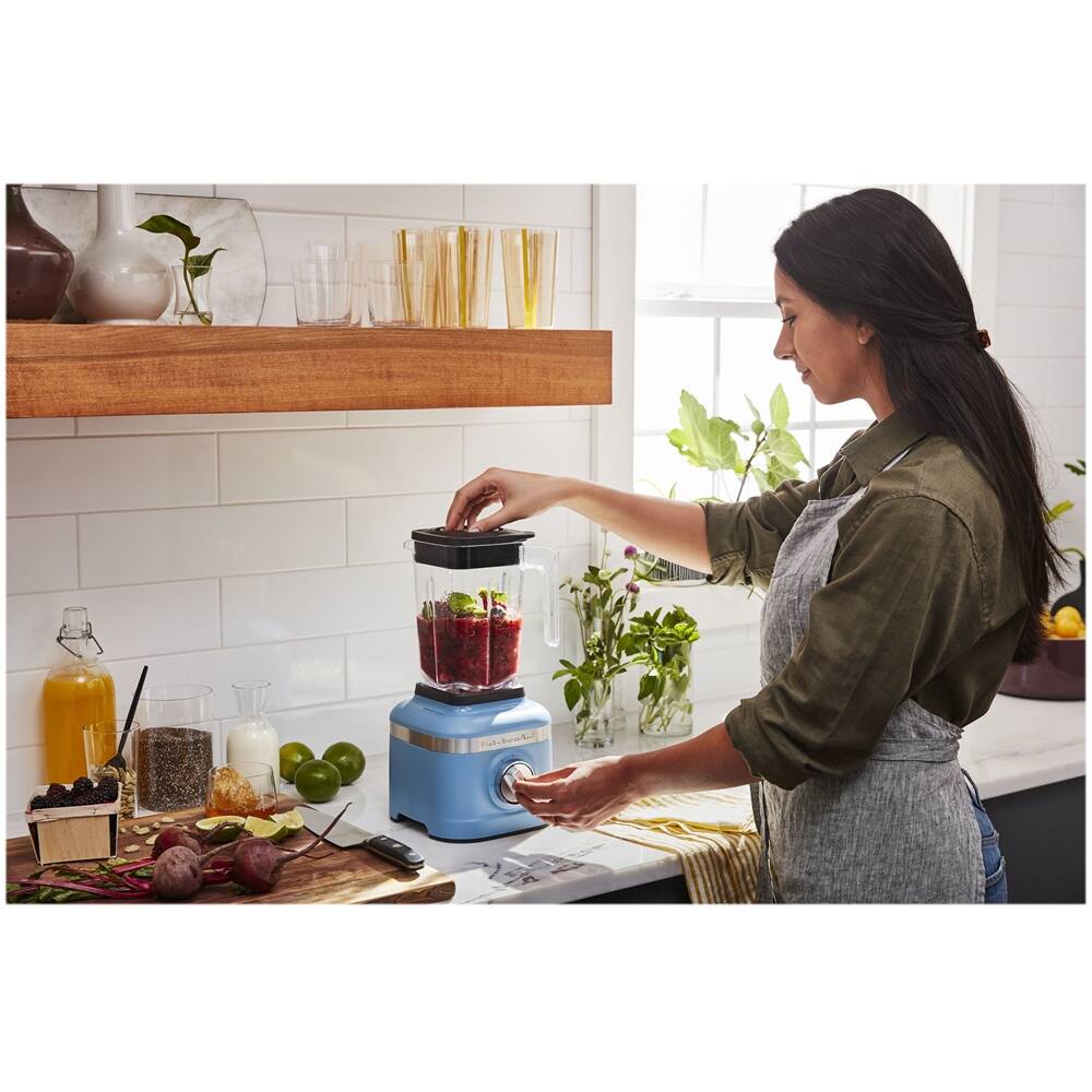 Best Buy KitchenAid K150 3 Speed Ice Crushing Blender with 2 Personal Blender Jars Blue Velvet