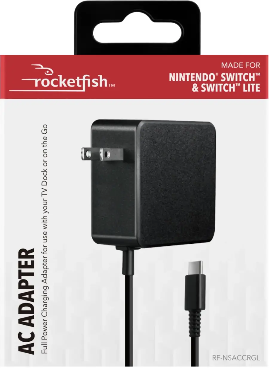 Alt View 17. Rocketfish™ - 39W USB-C AC Adapter For Nintendo Switch, Switch OLED & Switch Lite - Black.
