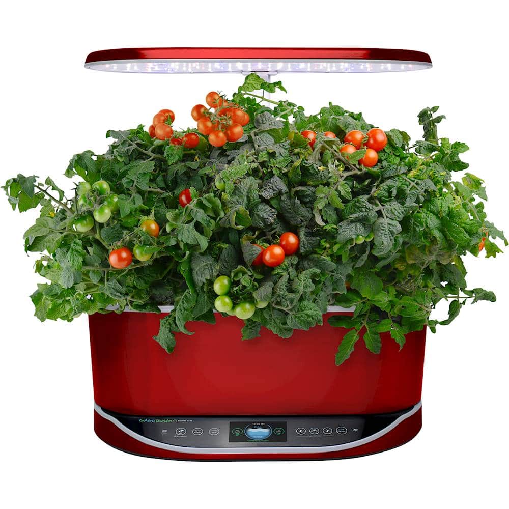 Front. AeroGarden - Bounty Elite 9-Pod App Controlled - Red.