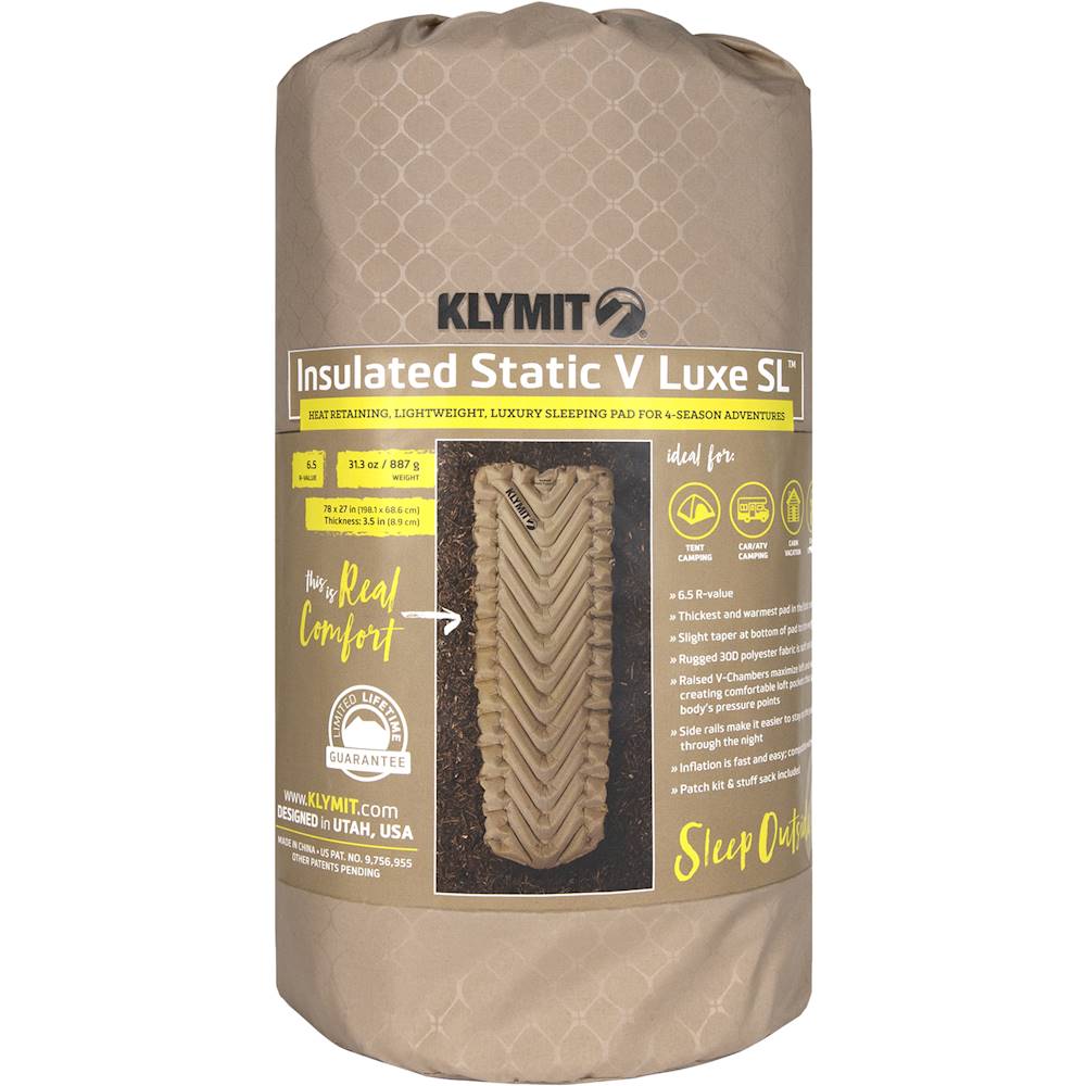 Klymit Insulated Static V Luxe Sl Sleeping Pad Recon 06iscy01d Best Buy