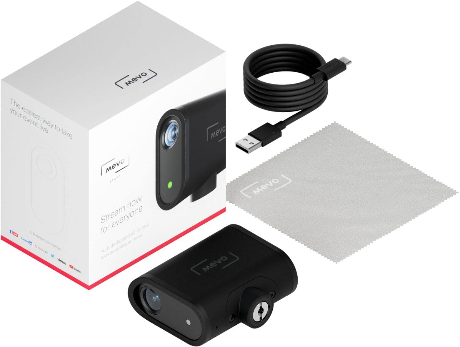 Alt View 22. Mevo - Start, The All-in-One Live Streaming Camera - Black.