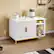 Front. Bestier - Concealed Cat Litter Box Cabinet with Charging Station Litter Mat and Cat Washroom - White.