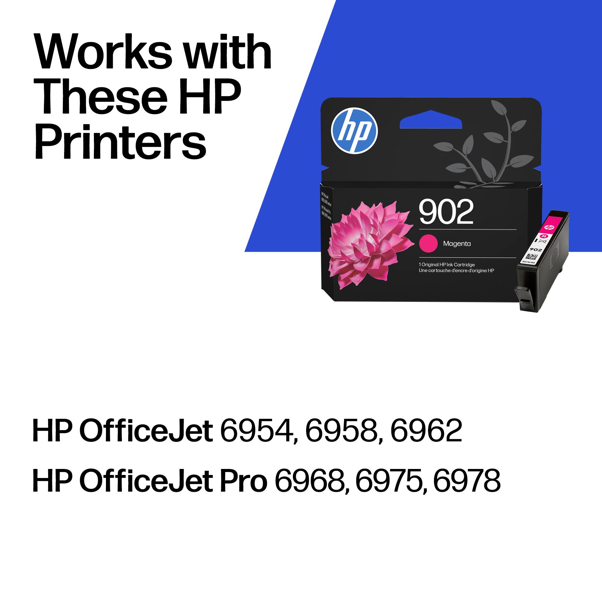 Works with These HP Printers

HP OfficeJet 6954, 6958, 6962  
HP OfficeJet Pro 6968, 6975, 6978