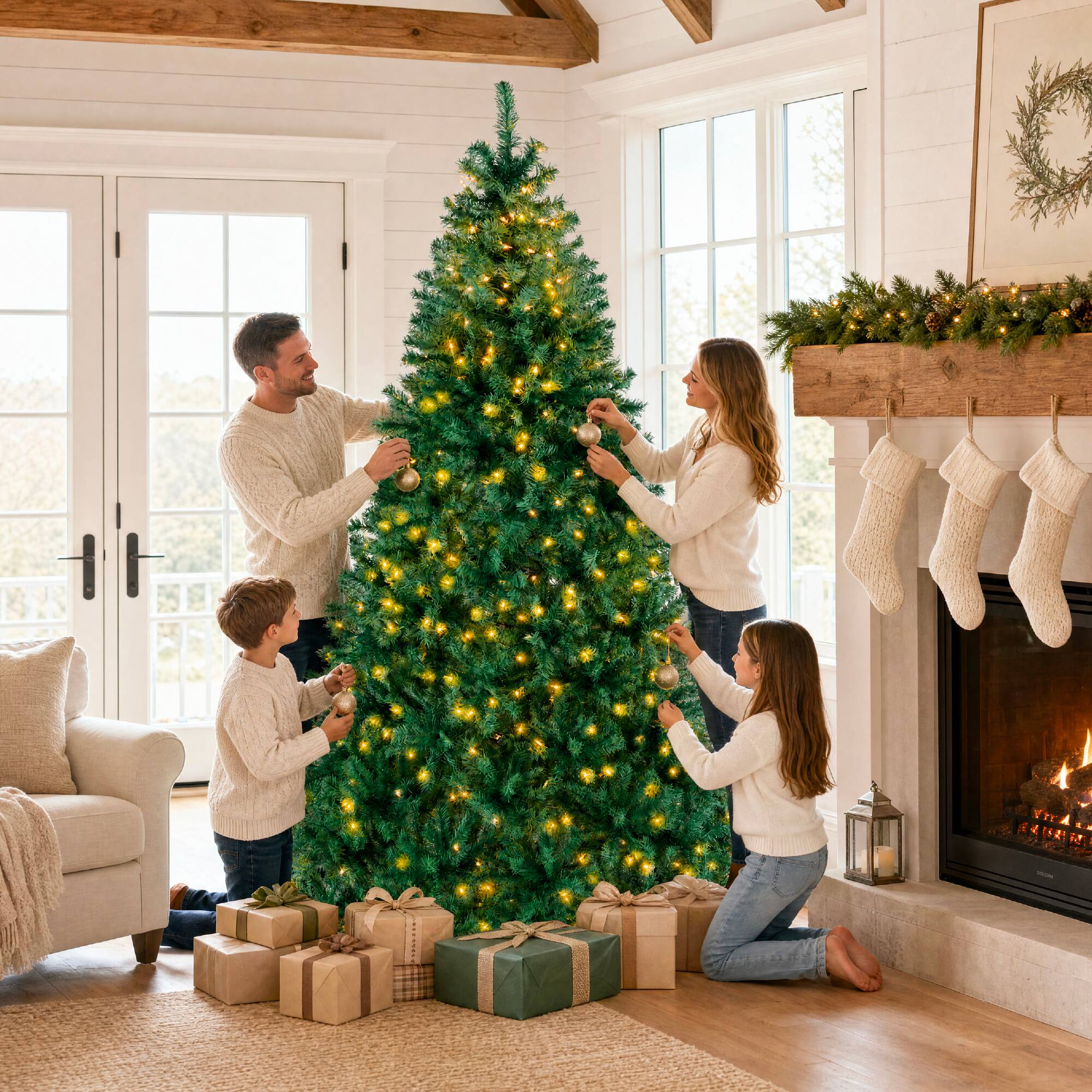 Alt View 6. Best Choice Products - Best Choice Products 6ft Pre-Lit Christmas Tree w/ Twinkling Artificial Pine Lighted Holiday Decor - Clear/White LEDs - Clear/White Lights.