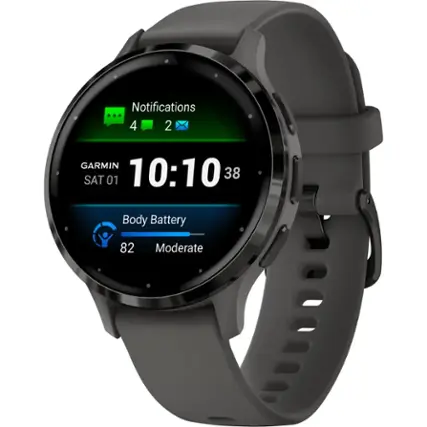 Notifications ... 4 2 GARMIN SAT 01 10:10 38 Body Battery 82 Moderate
