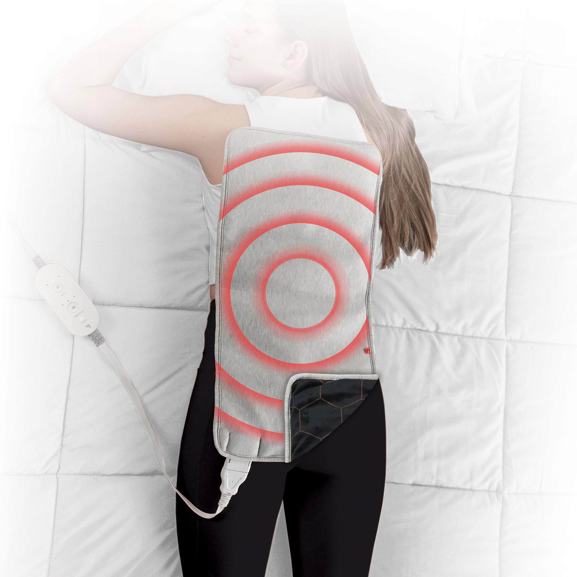 Alt View 11. Calming Heat - Charcoal + Copper Infused Weighted Heating Pad - Gray.