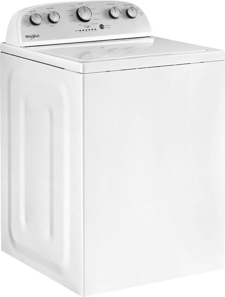 Angle View: Whirlpool - 4.2 Cu. Ft. High Efficiency Top Load Washer with 360 Wash Agitator - White