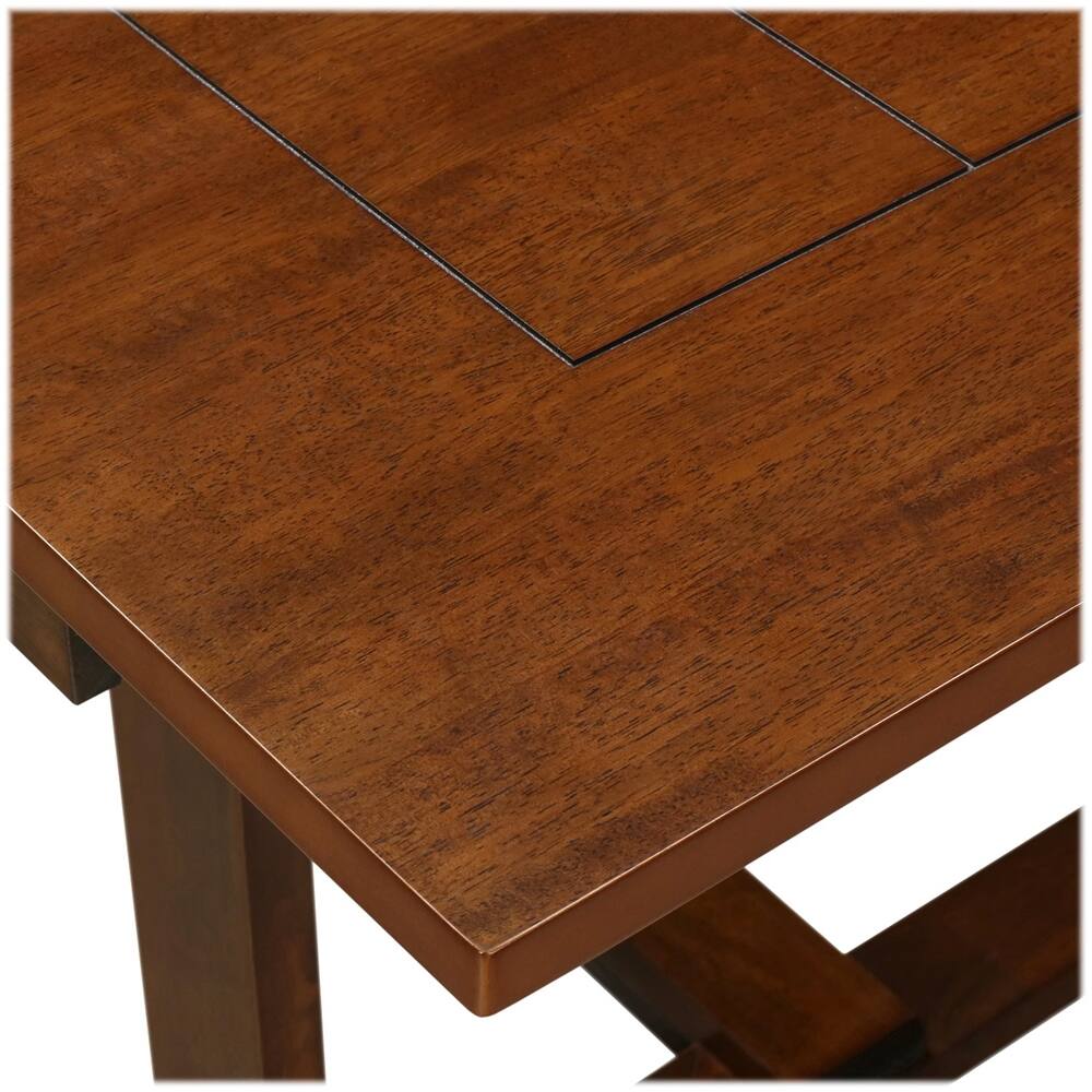 Alt View 13. Click Decor - Wesley Rectangular Classic Rubberwood Table - Warm Dark Brown.