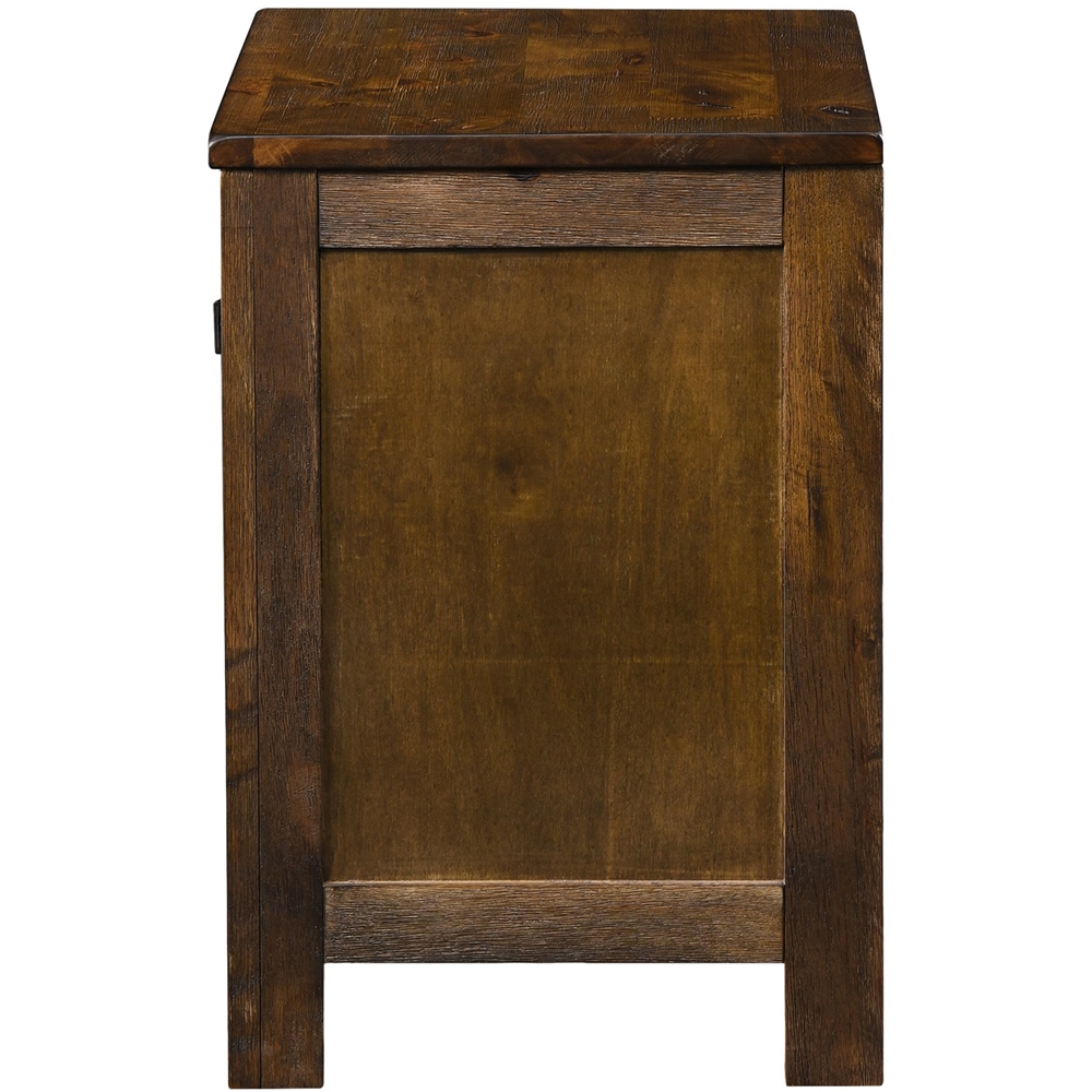 Angle View: Finch - Stratford Farmhouse Wood 2-Drawer Night Stand - Classic Brown