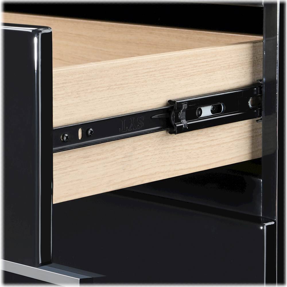 Alt View 13. Click Decor - Hudson Transitional Wood 2-Drawer Night Stand - Black.