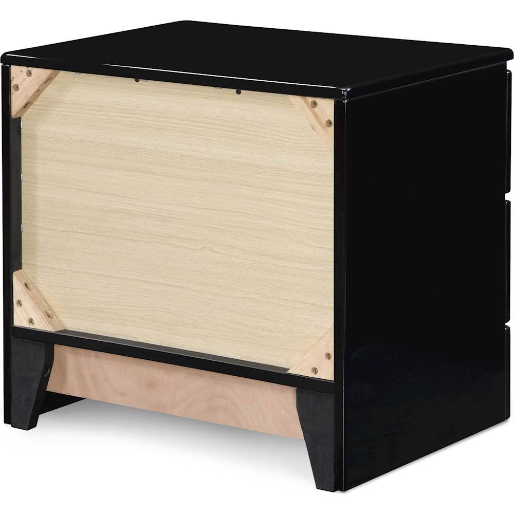 Alt View 16. Click Decor - Hudson Transitional Wood 2-Drawer Night Stand - Black.
