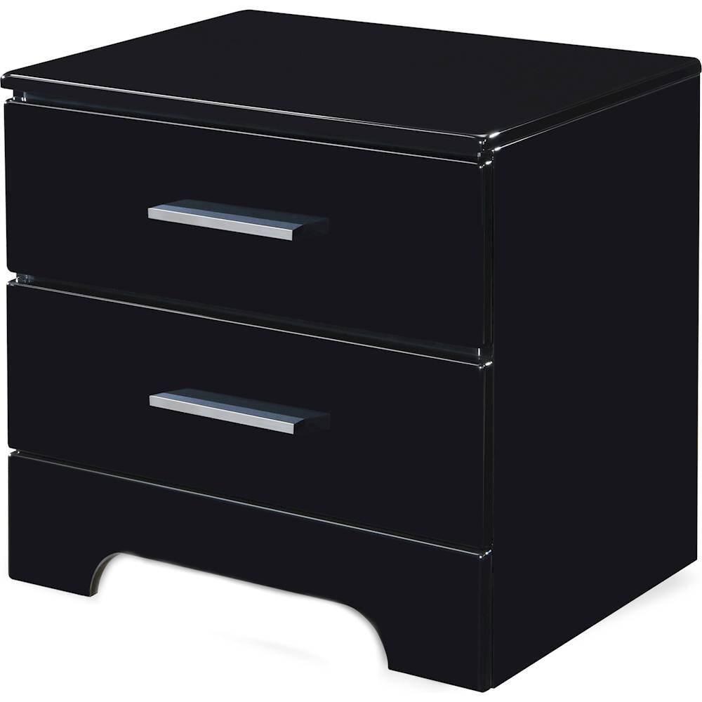 Left. Click Decor - Hudson Transitional Wood 2-Drawer Night Stand - Black.