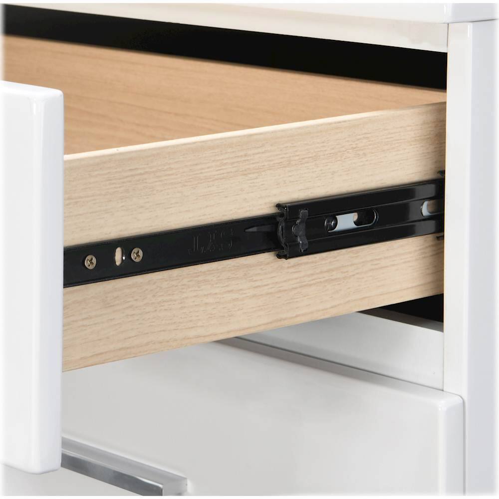 Alt View 13. Click Decor - Hudson Transitional Wood 2-Drawer Night Stand - White.