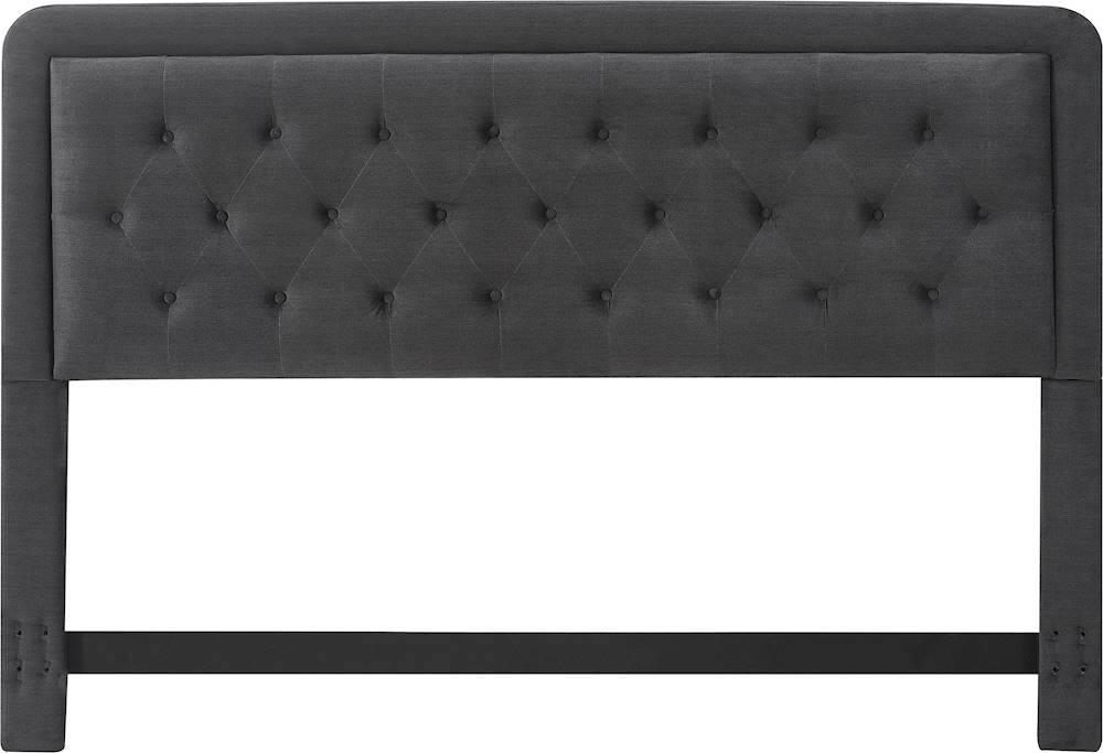 Best Buy Elle Decor Amery Tufted Upholstered King Headboard Charcoal