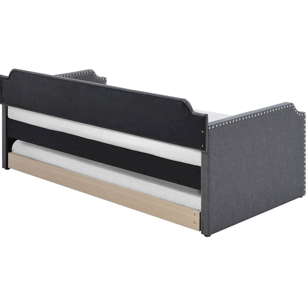 Alt View 13. Click Decor - Bella 3-Seat Fabric Daybed Sofa with Under-Bed Trundle - Dark Gray.