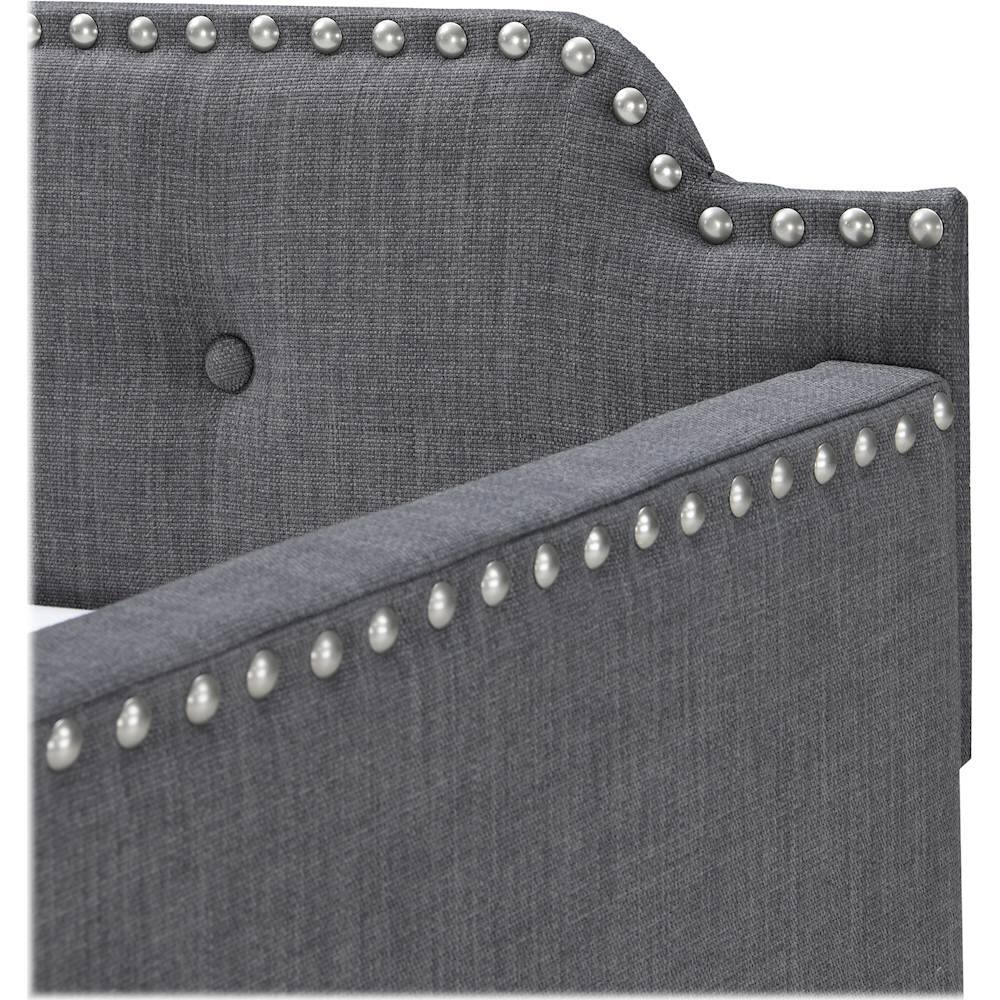 Alt View Zoom 17. Click Decor - Bella 3-Seat Fabric Daybed Sofa with Under-Bed Trundle - Dark Gray.