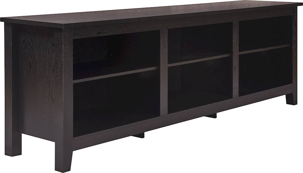 Angle View: Click Decor - TV Media Stand for Most Flat-Panel TVs up to 70" - Black