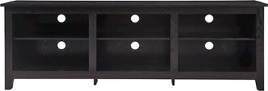 Click Decor - TV Media Stand for Most Flat-Panel TVs up to 70" - Black - Front_Zoom