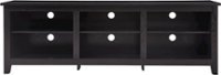Click Decor - TV Media Stand for Most Flat-Panel TVs up to 70" - Black - Front_Zoom