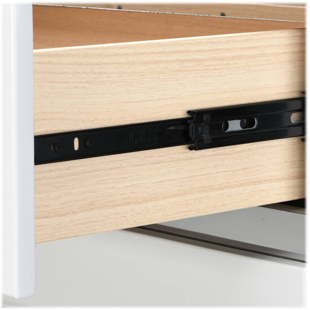 Alt View 13. Finch - Belmont Rectangular Modern Contemporary Wood 3-Drawer Night Stand - White.