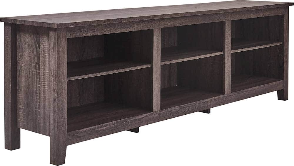 Angle View: Click Decor - TV Media Stand for Most Flat-Panel TVs up to 70" - Charcoal