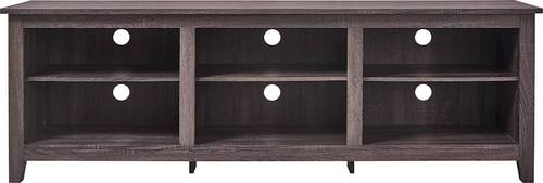 Click Decor - TV Media Stand for Most Flat-Panel TVs up to 70" - Charcoal