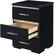 Alt View 11. Finch - Belmont Rectangular Modern Contemporary Wood 3-Drawer Night Stand - Black.