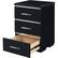Alt View 12. Finch - Belmont Rectangular Modern Contemporary Wood 3-Drawer Night Stand - Black.