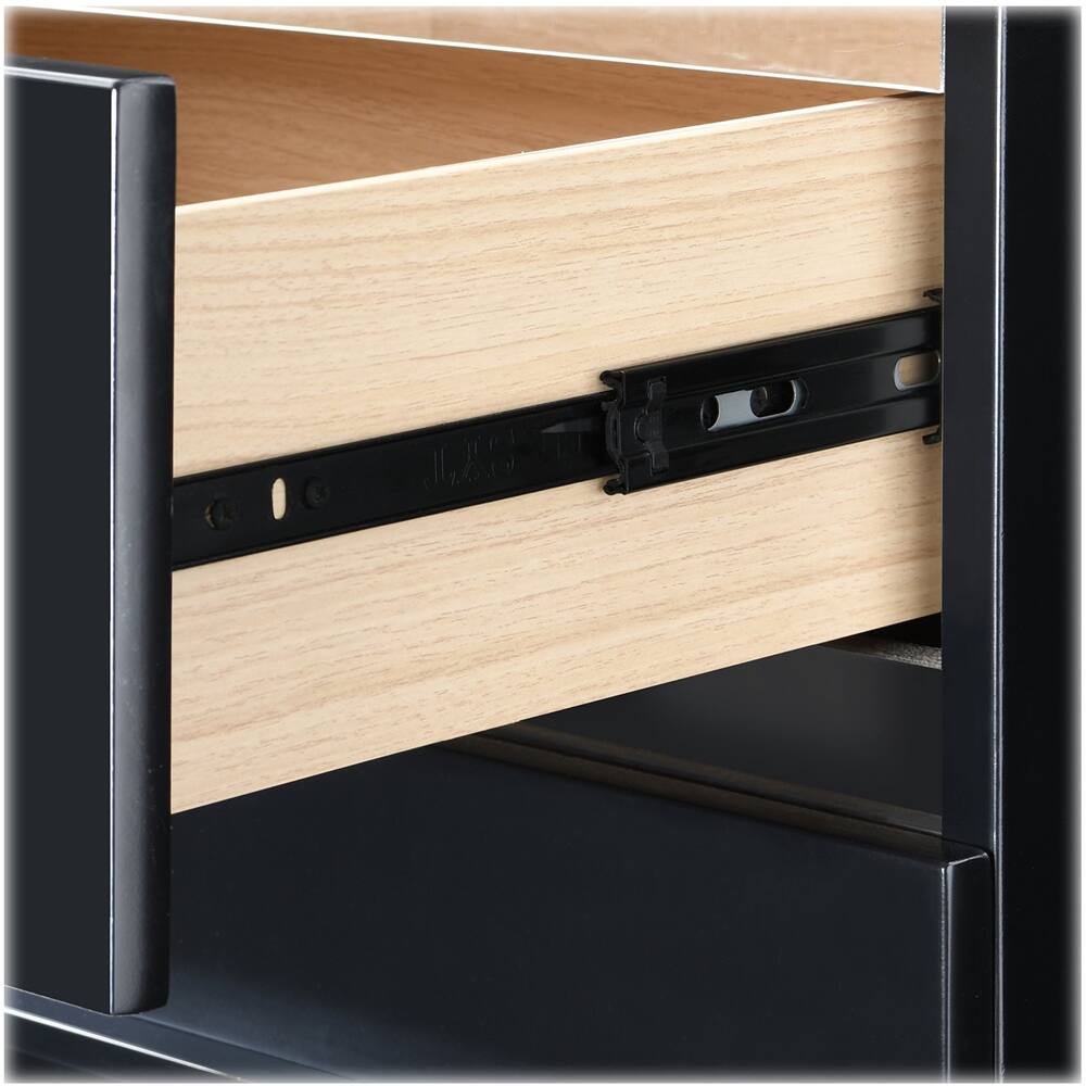 Alt View 16. Adore Decor - Lennox Rectangular Modern Contemporary Wood 2-Drawer Night Stand - Black.