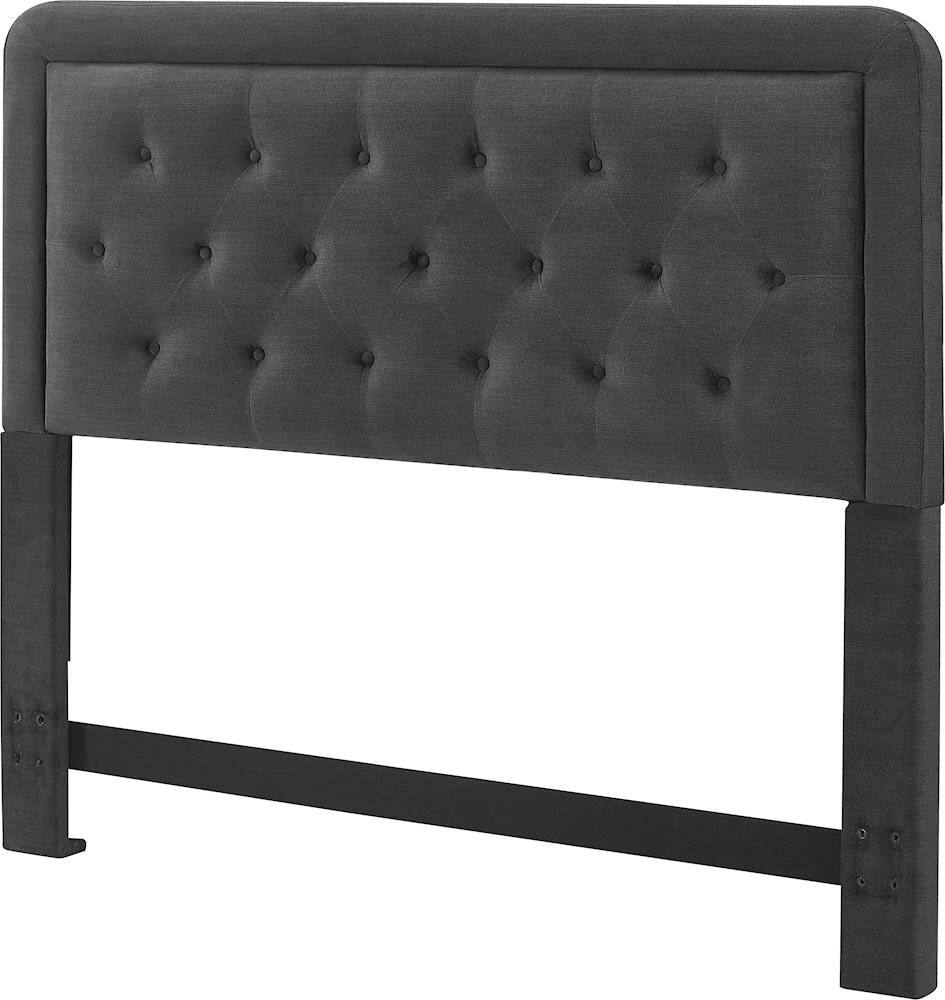 Left. Elle Decor - Amery Tufted Upholstered Queen Headboard - Charcoal.