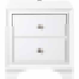 Click Decor - Edmond Traditional Wood 2-Drawer Night Stand - White