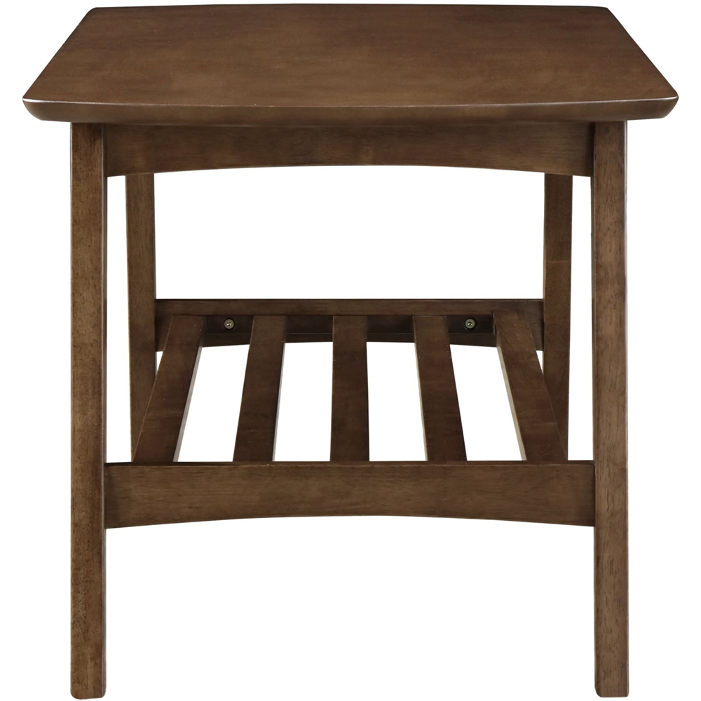 Angle View: Simpli Home - Skyler Rectangular Modern Solid Mango Wood Coffee Table - Dark Cognac Brown