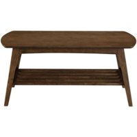 Click Decor - Gaines Mid-Century Modern Wood Coffee Table - Warm Brown - Front_Zoom