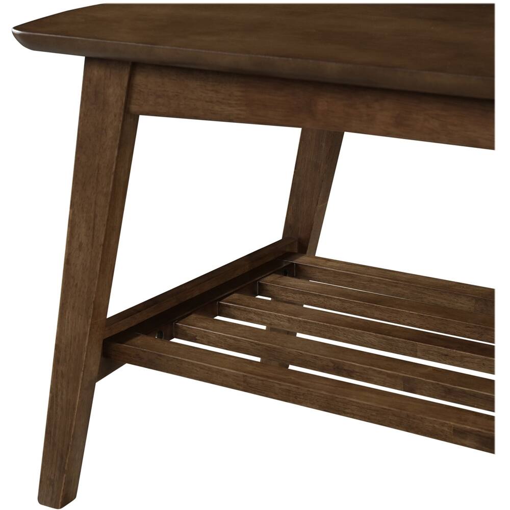 Alt View 12. Click Decor - Gaines Mid-Century Modern Wood Coffee Table - Warm Brown.