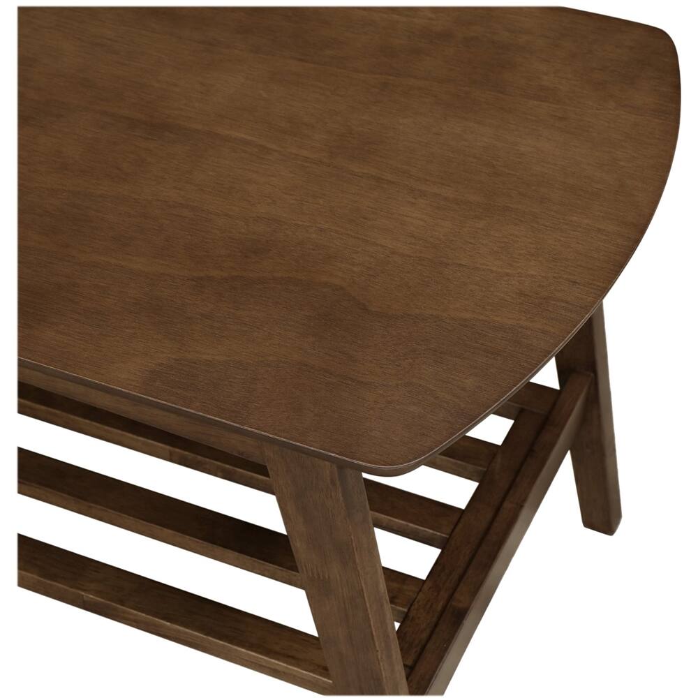 Alt View 14. Click Decor - Gaines Mid-Century Modern Wood Coffee Table - Warm Brown.