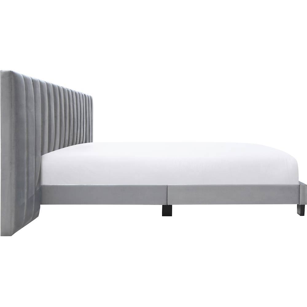 Alt View 14. Finch - Gramercy 104" Queen Platform Bed - Gray Velvet.