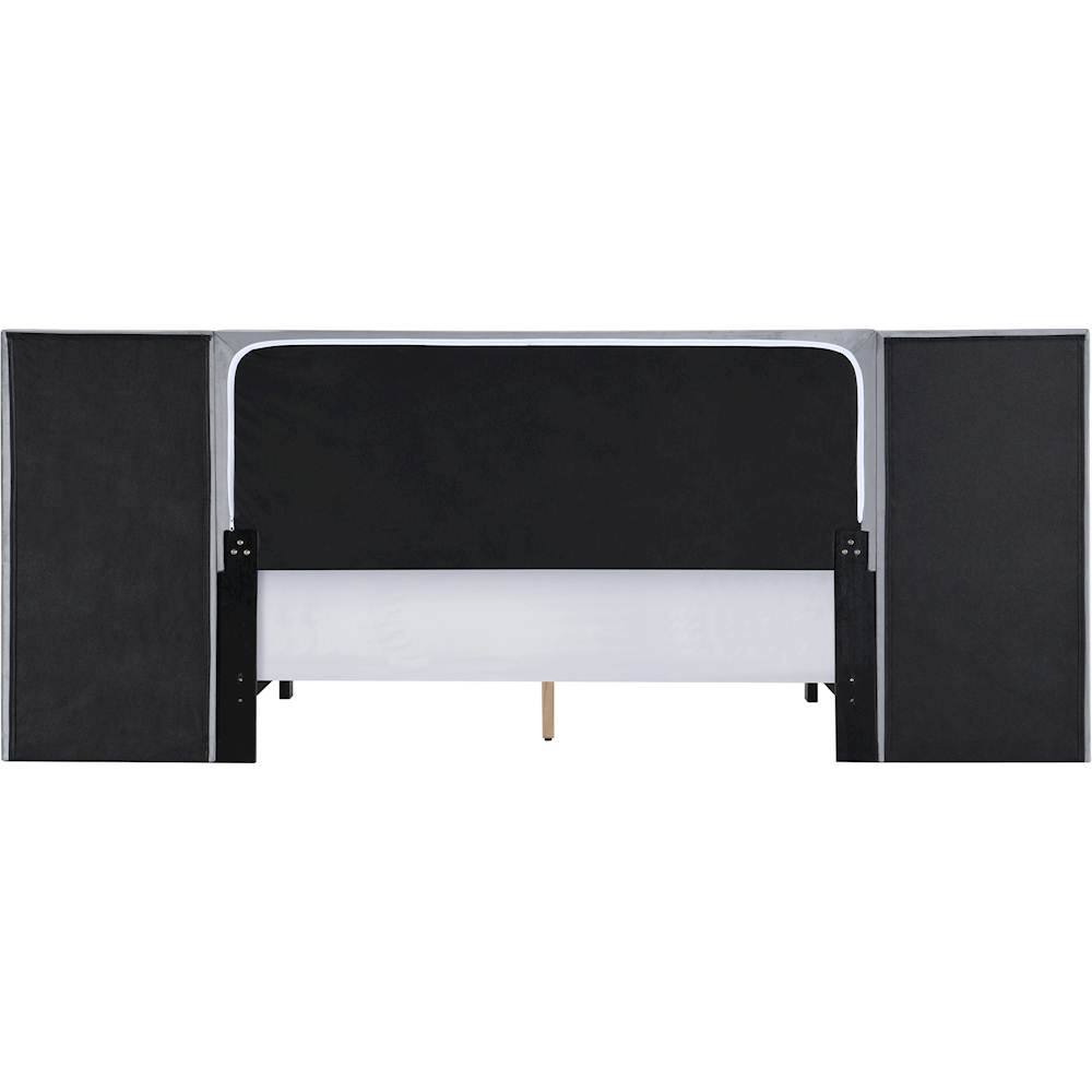 Alt View 15. Finch - Gramercy 104" Queen Platform Bed - Gray Velvet.