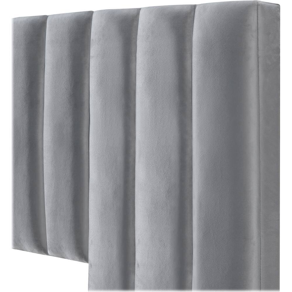 Alt View 16. Finch - Gramercy 104" Queen Platform Bed - Gray Velvet.