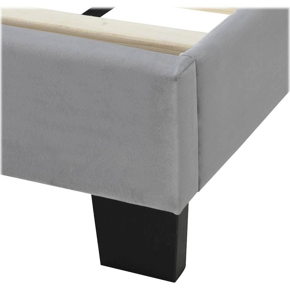 Alt View 19. Finch - Gramercy 104" Queen Platform Bed - Gray Velvet.