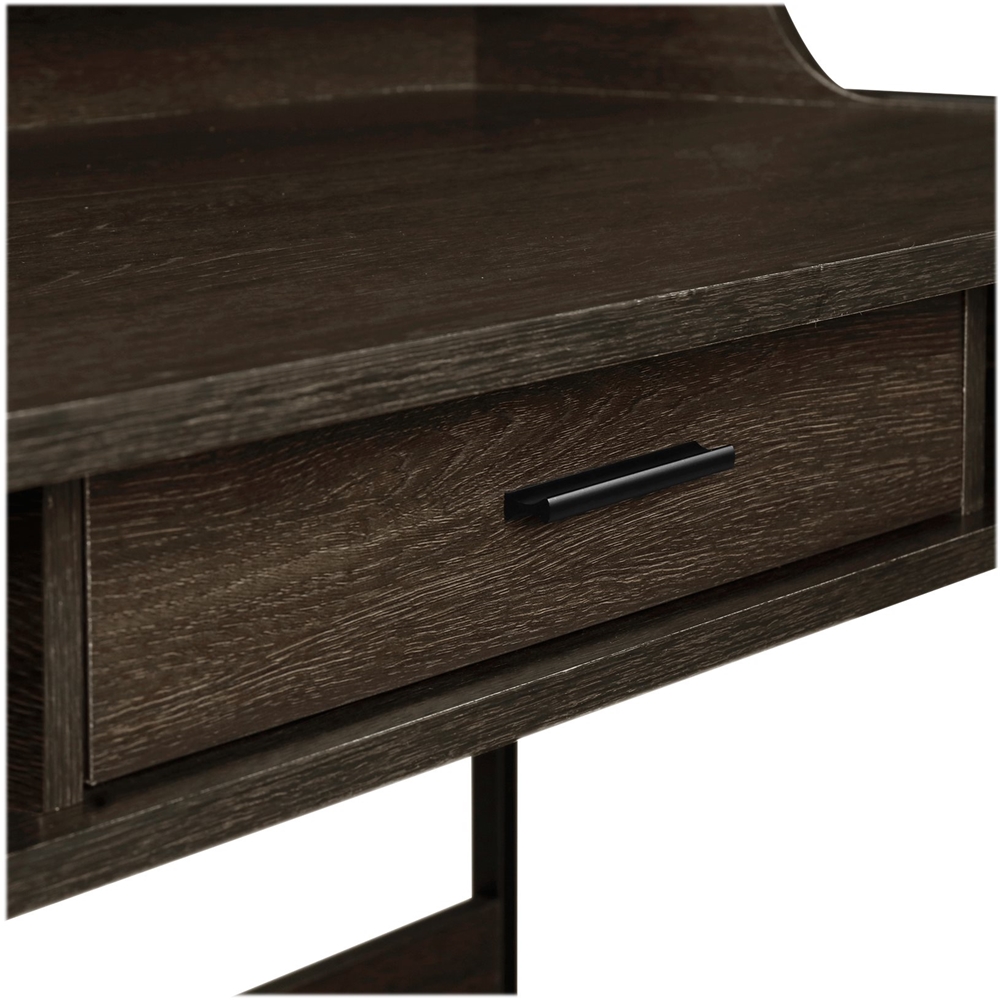 Finch Darren Mid-Century Modern Wood 1-Drawer Writing Desk Warm Dark Brown  FUTB10125A - Best Buy