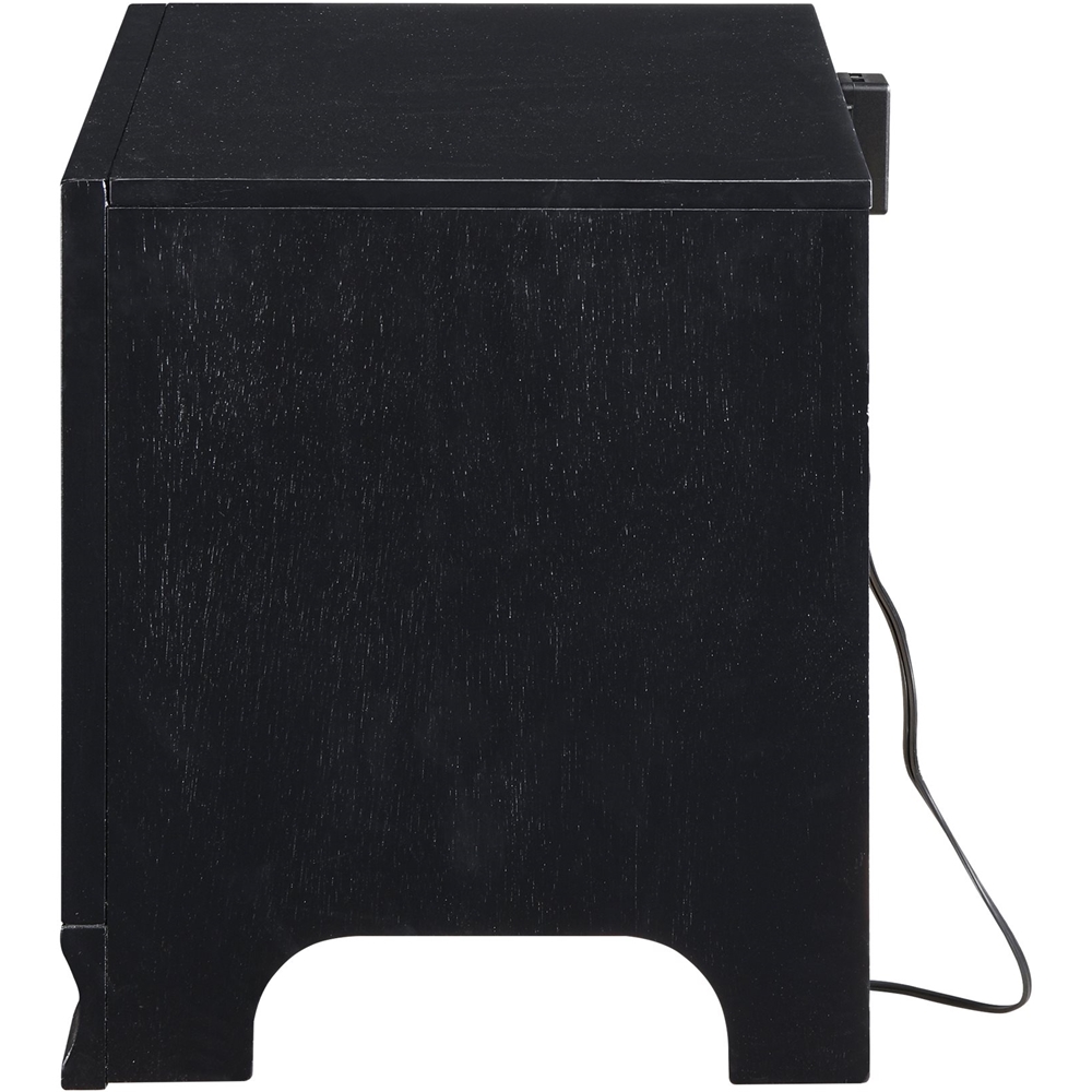 Angle View: Finch - Belmont Rectangular Modern Contemporary Wood 2-Drawer Night Stand - Black