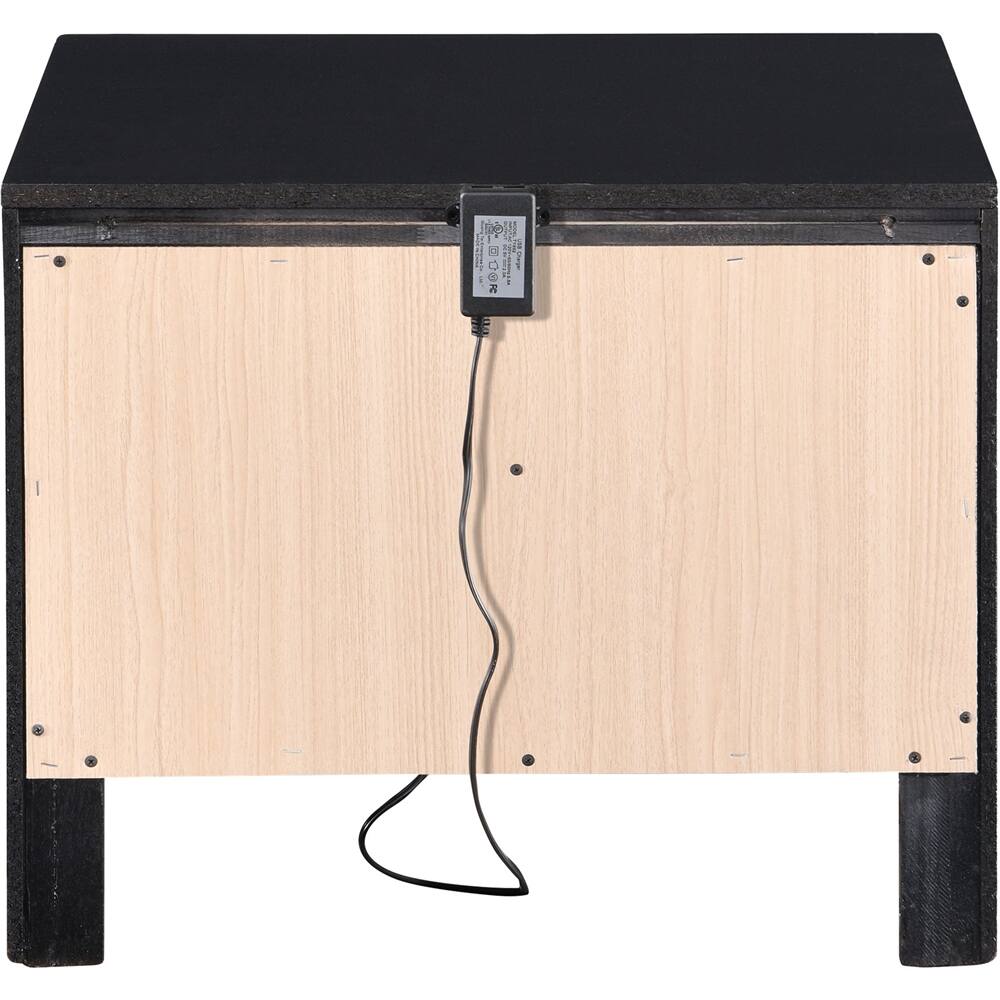 Alt View 13. Click Decor - Edmond Wood 1-Drawer Night Stand - Black.