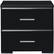 Front. Finch - Belmont Rectangular Modern Contemporary Wood 2-Drawer Night Stand - Black.
