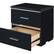Alt View 12. Finch - Belmont Rectangular Modern Contemporary Wood 2-Drawer Night Stand - Black.