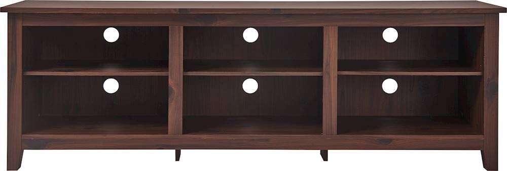 Front. Click Decor - TV Media Stand for Most Flat-Panel TVs up to 70" - Walnut.