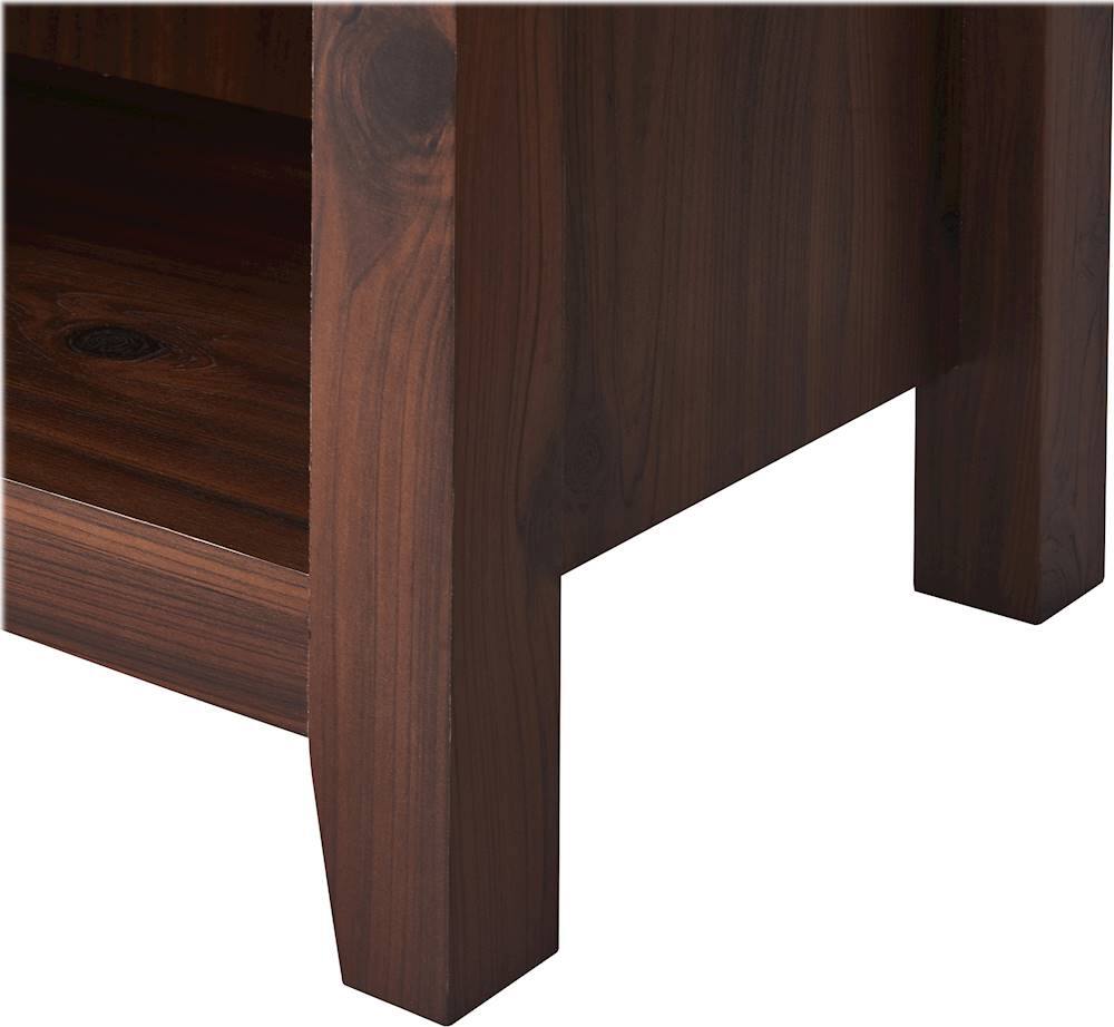 Best Buy Click Decor TV Media Stand for Most FlatPanel TVs up to 70" Walnut FUTB10135D