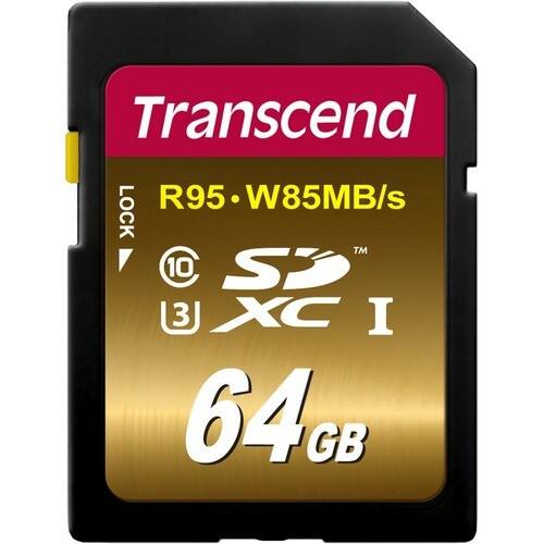 Front Standard. Transcend - Extreme 64 GB Secure Digital Extended Capacity (SDXC).
